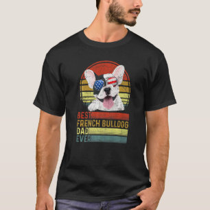 Hund Vintage Bester Französische Bulldogge Vater A T-Shirt