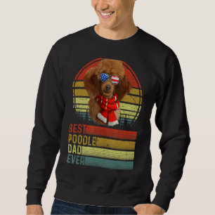 Hund Vintage Bester Pudel-Vater Aller Zeiten Vater Sweatshirt