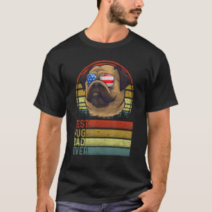 Hund Vintage Bester Pug-Vater Aller Zeiten Vaterta T-Shirt