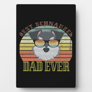Hund Vintage Bester Schnauzer Dad jemals Tshirt Vä Fotoplatte