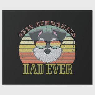Hund Vintage Bester Schnauzer Dad jemals Tshirt Vä Geschenkpapier