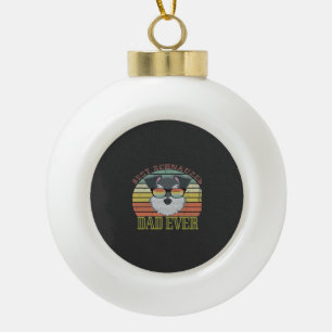 Hund Vintage Bester Schnauzer Dad jemals Tshirt Vä Keramik Kugel-Ornament