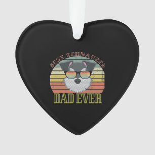 Hund Vintage Bester Schnauzer Dad jemals Tshirt Va Ornament