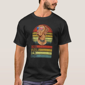 Hund Vintage Bester Vizsla-Vater Aller Zeiten Vate T-Shirt