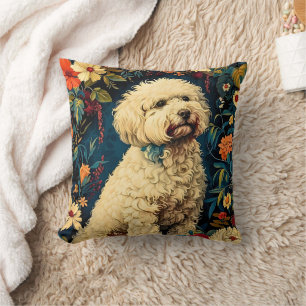 Hund Vintage-Muster Wald Floral Garten Kissen