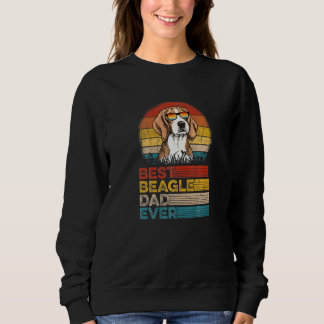 Hund Vintager bester Beagle Vater je Vatertag Welp Sweatshirt