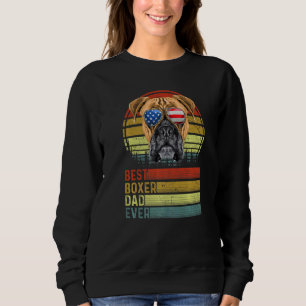 Hund Vintager bester Boxer Vater je Vater Tag Welp Sweatshirt