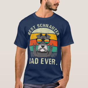 Hund Vintager bester Schnauzer Vater aller Zeiten  T-Shirt