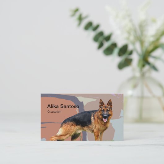 Hund Visitenkarte (Stehend Vorderseite)