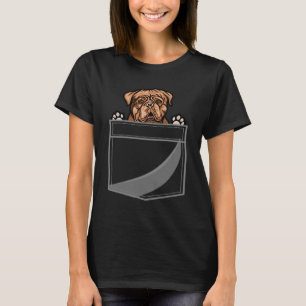 Hund von Bordeaux in einem Taschen T-Shirt
