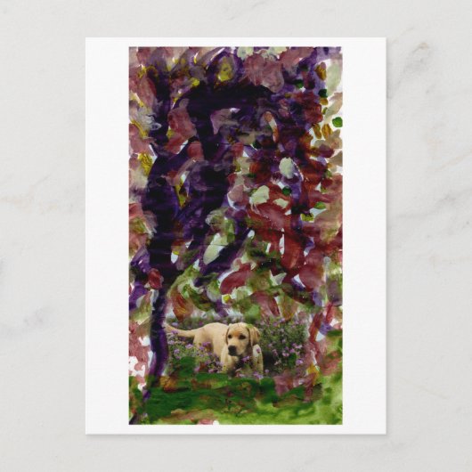 Hund von einem anderen Ort aus Postkarte (Vorderseite)