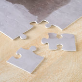 Hund von Saint Bernard im Schnee Puzzle (Seite)