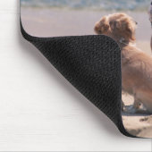 Hund von Sandy Beach Mousepad (Ecke)