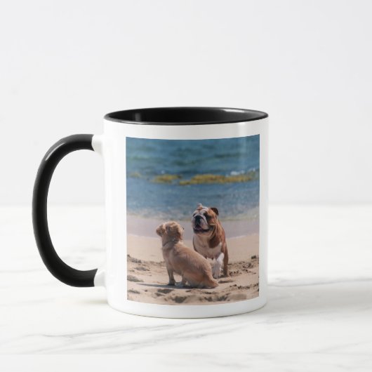 Hund von Sandy-Strand Tasse (Links)