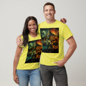 Hund vs. Fuchs: Wilder Überlebenskampf. T-Shirt (Unisex)