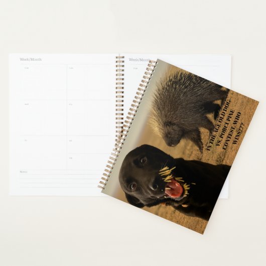 Hund vs. Stachelschwein Notizbuch Planer (Anzeige)