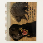 Hund vs. Stachelschwein Notizbuch Planer (Vorderseite)