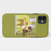 Hund W/E-Collar Sniffing Lamp Funny iPhone5 Fall Case-Mate iPhone Hülle (Rückseite (Horizontal))