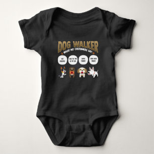 Hund Walker Funny Hund Wanderpet Sitter Geschenk Baby Strampler