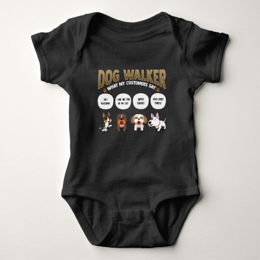 Hund Walker Funny Hund Wanderpet Sitter Geschenk Baby Strampler (Vorderseite)