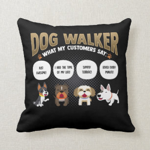 Hund Walker Funny Hund Wanderpet Sitter Geschenk Kissen
