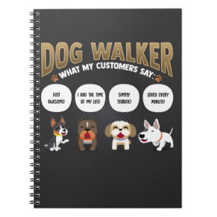 Hund Walker Funny Hund Wanderpet Sitter Geschenk Notizblock