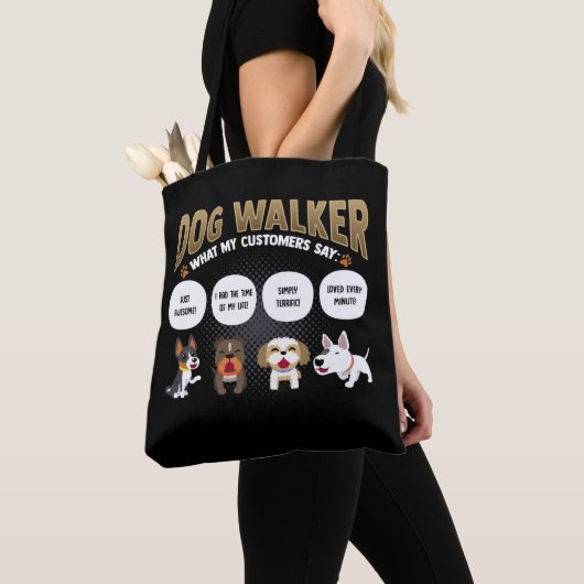 Hund Walker Funny Hund Wanderpet Sitter Geschenk Tasche (Von Nahem)