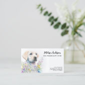 Hund Walker Labrador Puppy Watercolor Pet Sitter Visitenkarte (Stehend Vorderseite)