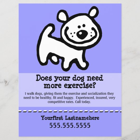 Hund Walker.Walking.Anpassbar. Flyer (Vorne)