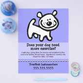 Hund Walker.Walking.Anpassbar. Flyer (Einzeln)