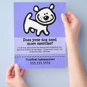 Hund Walker.Walking.Anpassbar. Flyer (Hand)