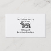Hund Walking Dog Daycare Visitenkarte (Rückseite)