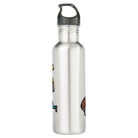 Hund Walking Edelstahlflasche (Rückseite)