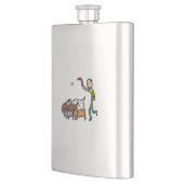 Hund Walking Flachmann (Links)