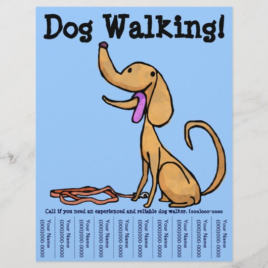 Hund Walking Flyer (Vorne)