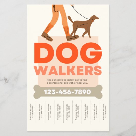Hund Walking Flyer (Vorne)