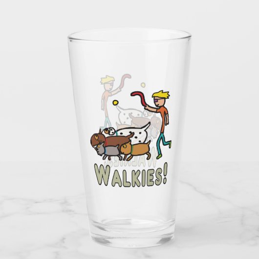 Hund Walking Glas (Vorderseite)