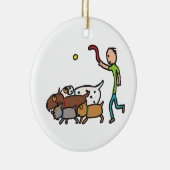 Hund Walking Keramik Ornament (Rechts)