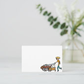 Hund Walking Visitenkarte (Stehend Vorderseite)