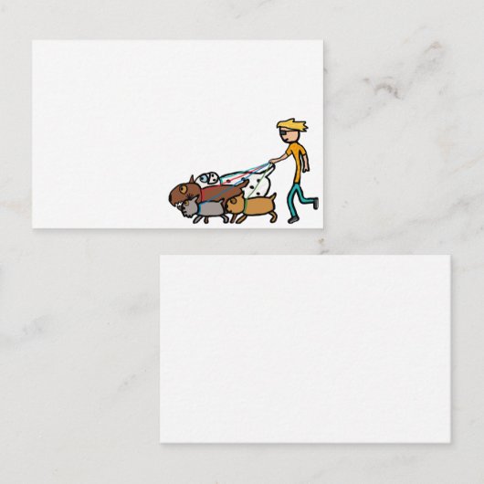 Hund Walking Visitenkarte (Vorne/Hinten)