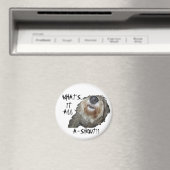 Hund "WAS IST DAS ALLES A-SCHNEE?" Magnet (In Situ (Geschirrspüler))