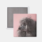 Hund wegschauend magnet (Vorderseite/Rückseite)