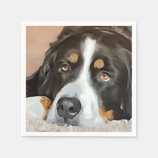 Hund, weiblicher Hund, Berner Hund Serviette (Vorderseite)