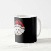Hund Weihnachten Bichon Santa Hut Auf Einem Bichon Kaffeetasse (VorderseiteRechts)