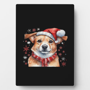 Hund Weihnachten Klassisches T-Shirt Fotoplatte