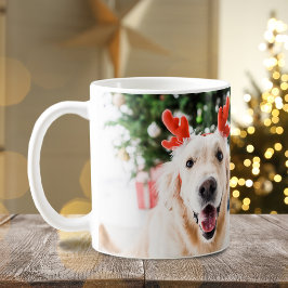 Hund Weihnachts-Foto Happy Pawlidays Kaffeetasse