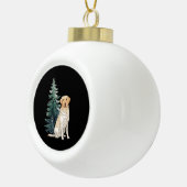 Hund Weihnachtsbaum Party Hund Lover Xmas Keramik Kugel-Ornament (Rechts)