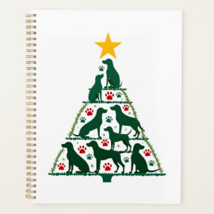 Hund Weihnachtsbaum Shirt - Hund Weihnachten (4) Planer