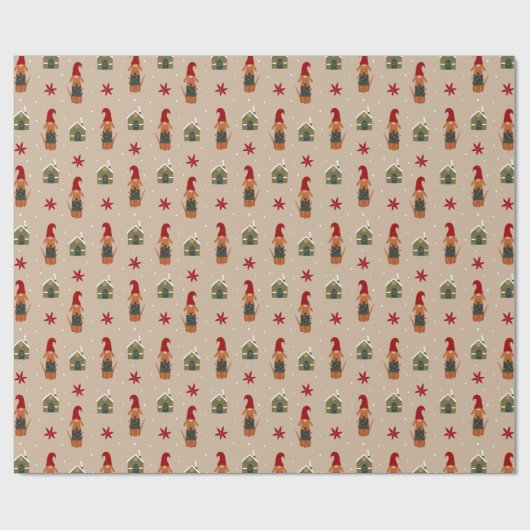 Hund Weihnachtslichter Unfug Muster Geschenkpapier (Flach)