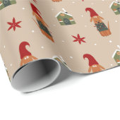 Hund Weihnachtslichter Unfug Muster Geschenkpapier (Rolleneckpunkt)